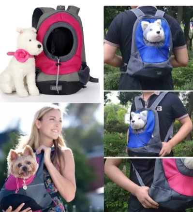 Mochila Tipo Canguro para Mascotas – Color Rose 🌸🐾