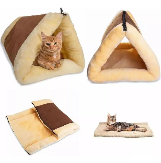 Alfombra Cama 2 en 1 para Gatos – ¡Comodidad y Diversión en un Solo Producto! 🐱🛏️