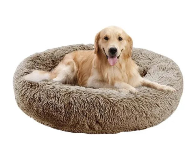 Cama Antiestrés para Mascotas – Talla XL de 90 cm, Felpa Hipoalergénica 🐾💤